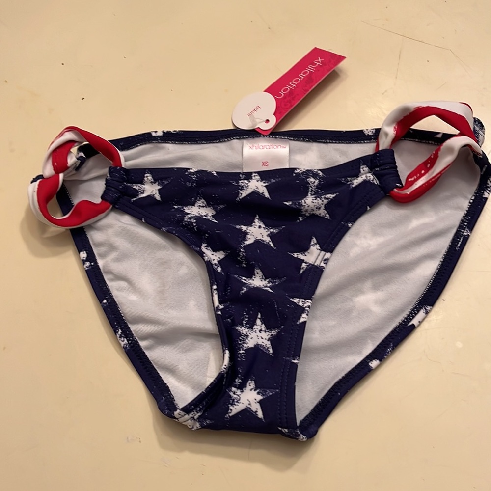 Swimsuit bikini bottom XS Stars stripes NWT - Picture 1 of 5